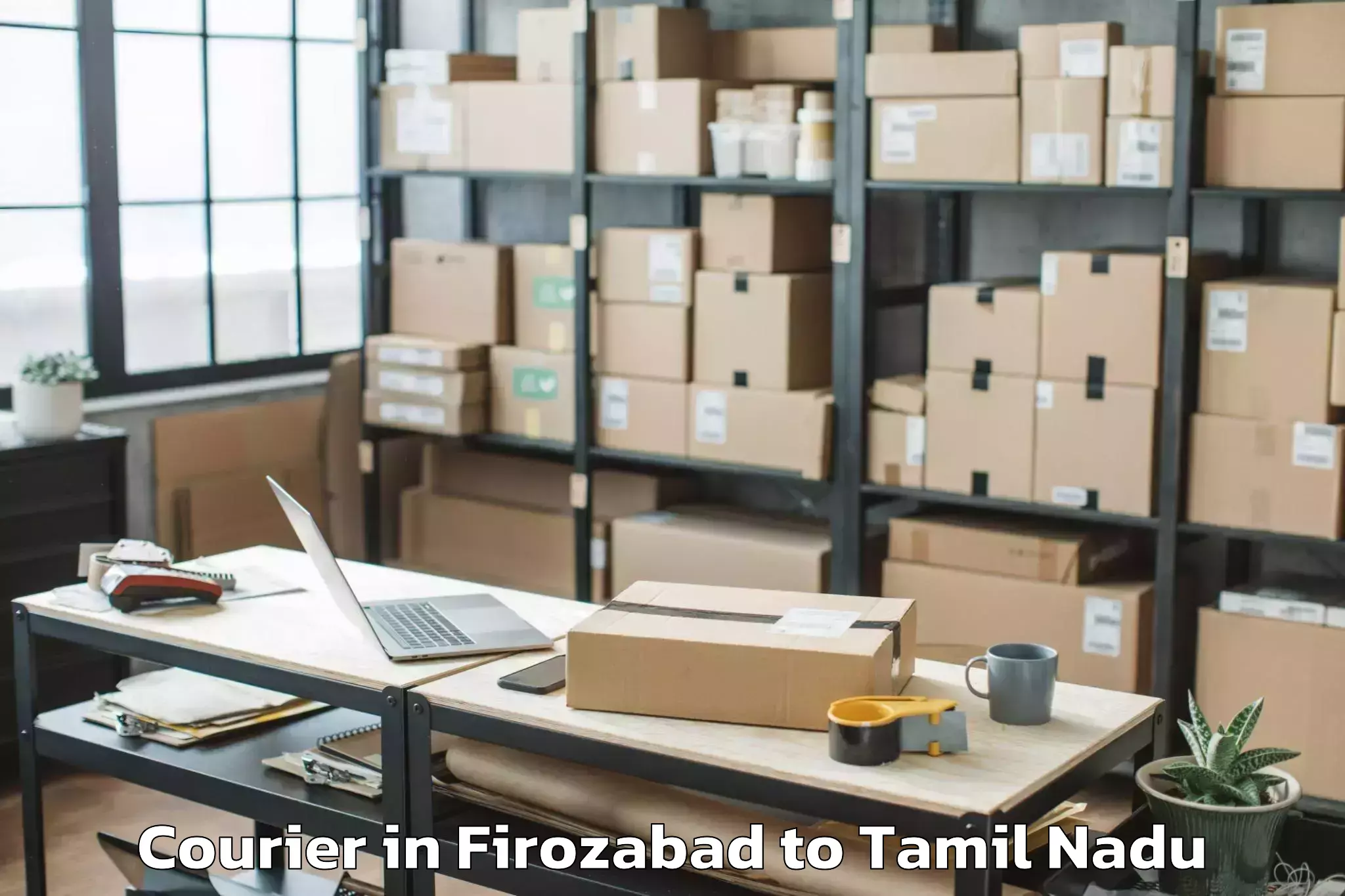 Trusted Firozabad to Puliampatti Courier